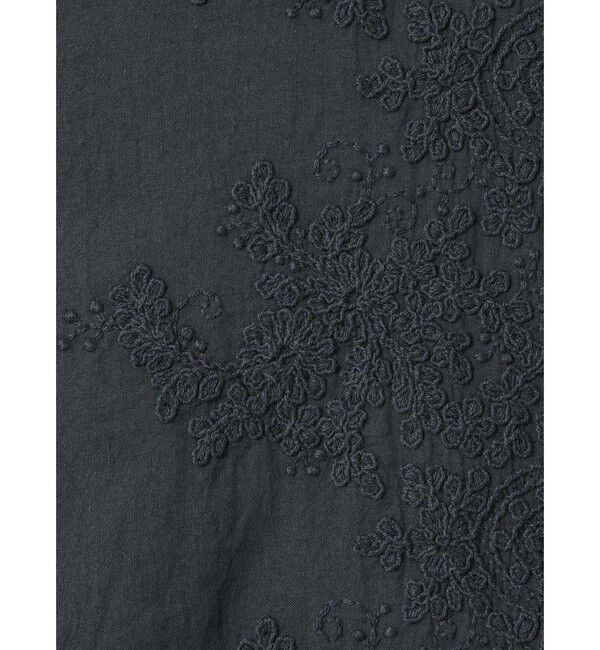 mizuiro ind「mizuiro ind レーススタンドカラーワイドシャツ」|シャツ・ブラウス|