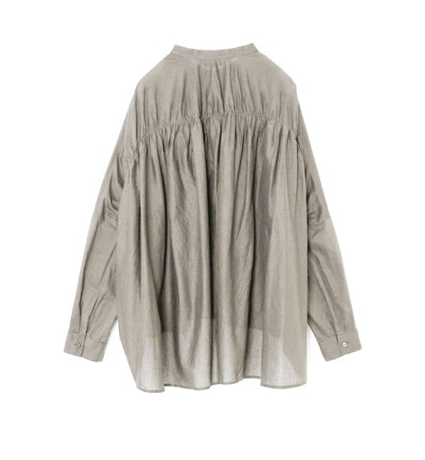 mizuiro ind「mizuiro ind バックギャザーワイドシャツ」|シャツ・ブラウス|