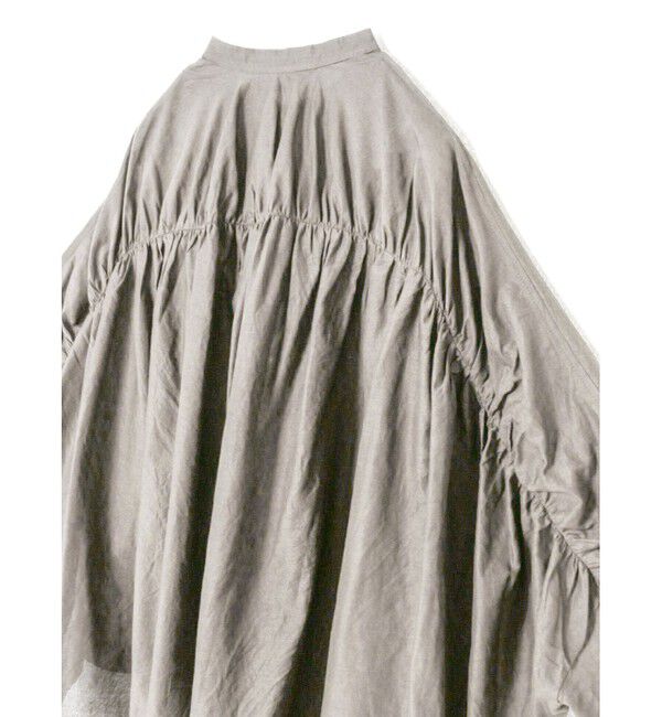 mizuiro ind「mizuiro ind バックギャザーワイドシャツ」|シャツ・ブラウス|