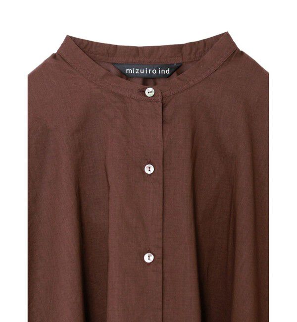 mizuiro ind「mizuiro ind バックギャザーワイドシャツ」|シャツ・ブラウス|