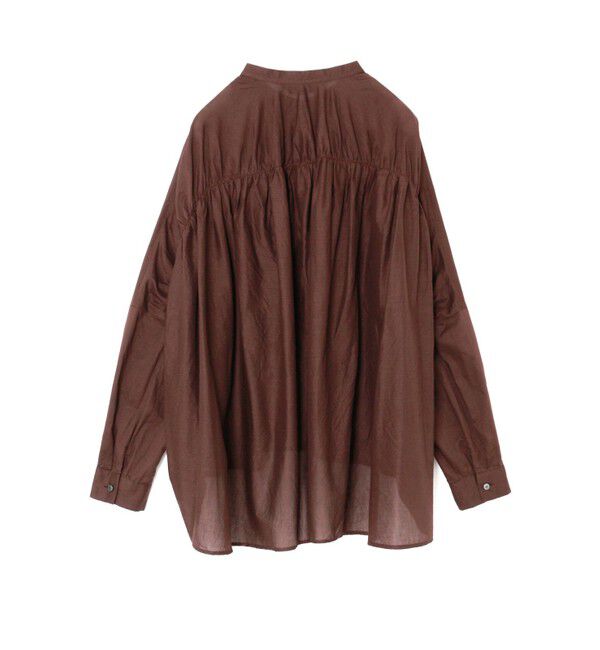 mizuiro ind「mizuiro ind バックギャザーワイドシャツ」|シャツ・ブラウス|