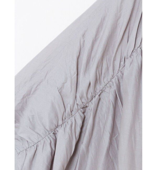 mizuiro ind「mizuiro ind バックギャザーワイドシャツ」|シャツ・ブラウス|