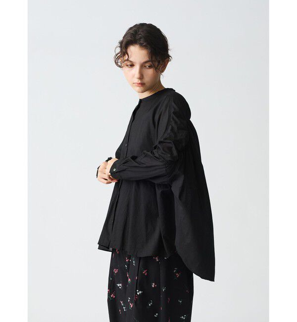 mizuiro ind「mizuiro ind バックギャザーワイドシャツ」|シャツ・ブラウス|