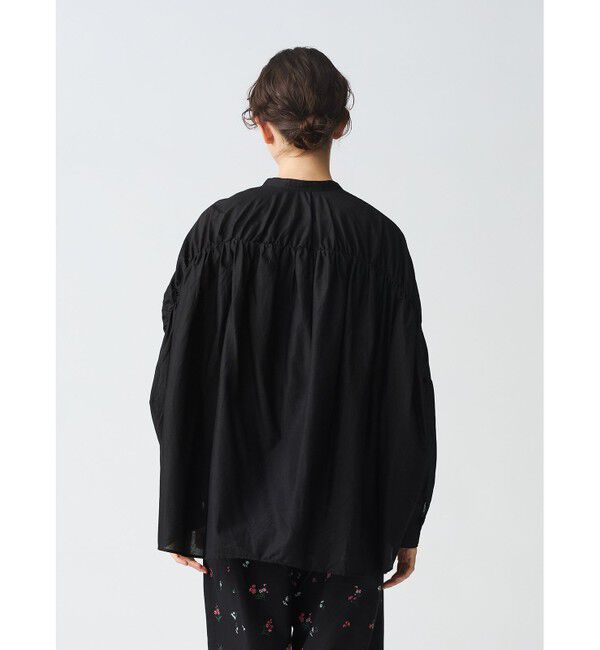 mizuiro ind「mizuiro ind バックギャザーワイドシャツ」|シャツ・ブラウス|