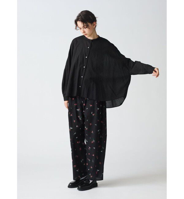 mizuiro ind「mizuiro ind バックギャザーワイドシャツ」|シャツ・ブラウス|