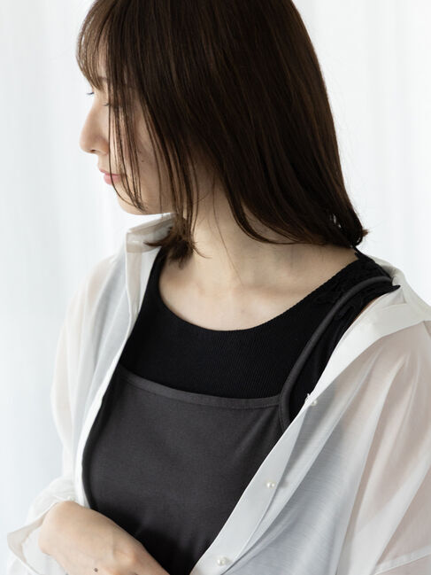 Te chichi TERRASSE「モチーフレースタンクトップ」|タンクトップ|ブラック