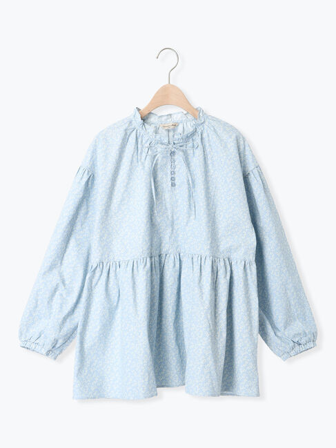 Samansa Mos2「花柄フリルカラーブラウス」|シャツ・ブラウス|