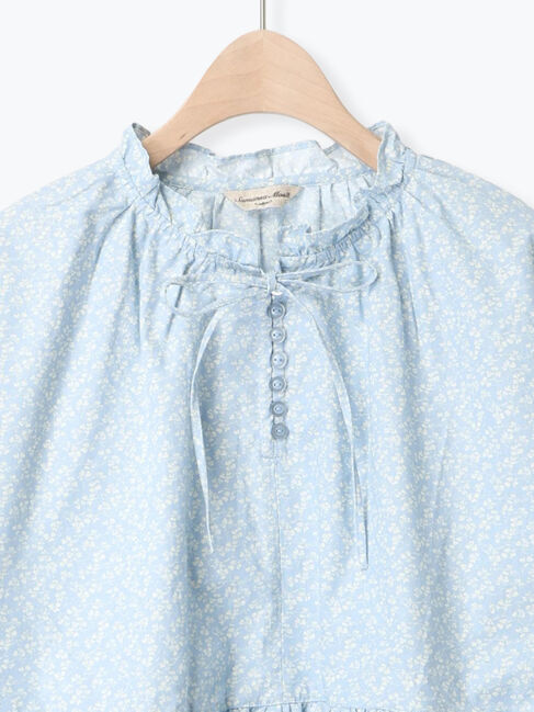 Samansa Mos2「花柄フリルカラーブラウス」|シャツ・ブラウス|