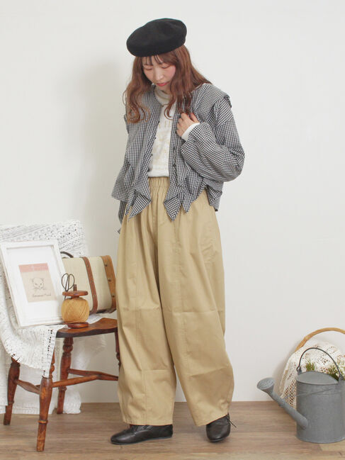 Samansa Mos2「フレアカラーブラウス」|シャツ・ブラウス|