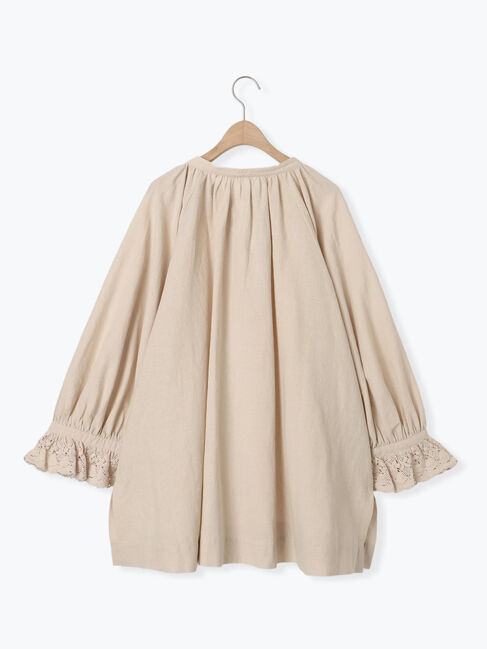 Samansa Mos2「袖口レーススキッパーチュニックブラウス」|シャツ・ブラウス|