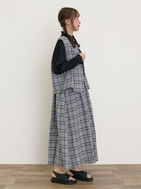 Samansa Mos2「【Cross&times;Linen】ジャンスカ」|ワンピース|