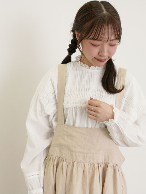 Samansa Mos2「【Cross&times;Linen】ジャンスカ」|ワンピース|