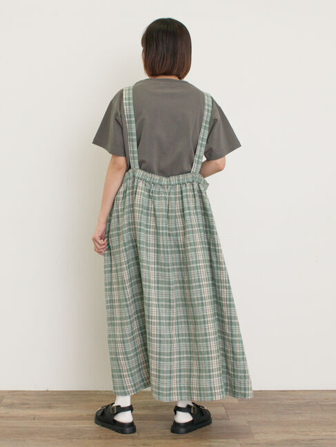 Samansa Mos2「【Cross&times;Linen】ジャンスカ」|ワンピース|