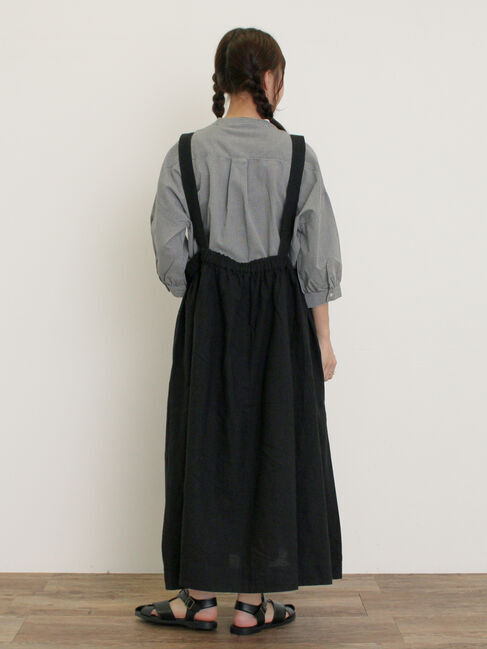 Samansa Mos2「【Cross&times;Linen】ジャンスカ」|ワンピース|