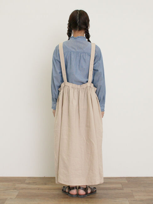 Samansa Mos2「【Cross&times;Linen】ジャンスカ」|ワンピース|