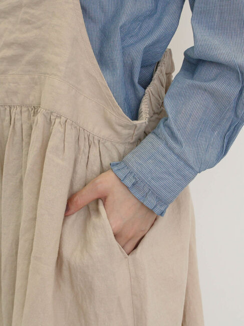 Samansa Mos2「【Cross&times;Linen】ジャンスカ」|ワンピース|