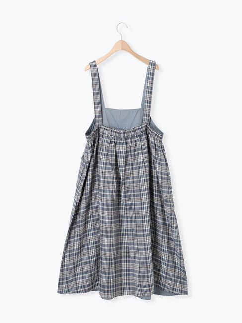 Samansa Mos2「【Cross&times;Linen】ジャンスカ」|ワンピース|