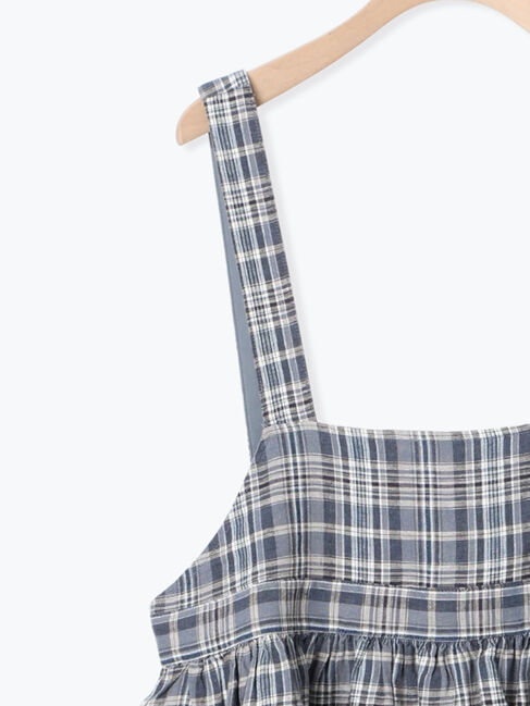 Samansa Mos2「【Cross&times;Linen】ジャンスカ」|ワンピース|