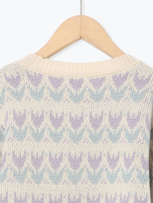 Samansa Mos2 Lagom「【マシンウォッシャブル】花柄ジャカードニット」|ニット・セーター|