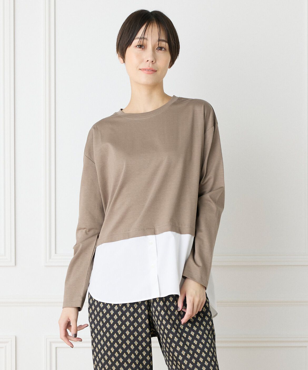 DAY by DAY it&rsquo;s international「シャツレイヤード風カットソー」|Tシャツ・カットソー|モカチャ3