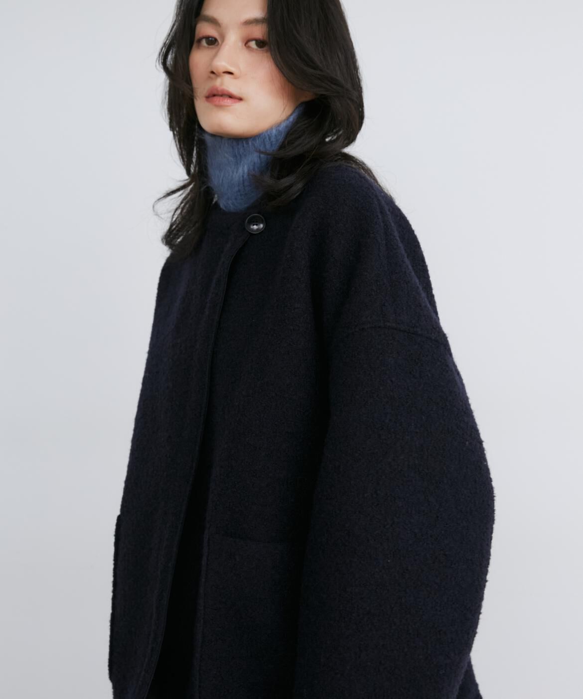 INED「TOURNIERツィードハーフコート《la veille by SUPERIOR CLOSET》」|ピーコート|