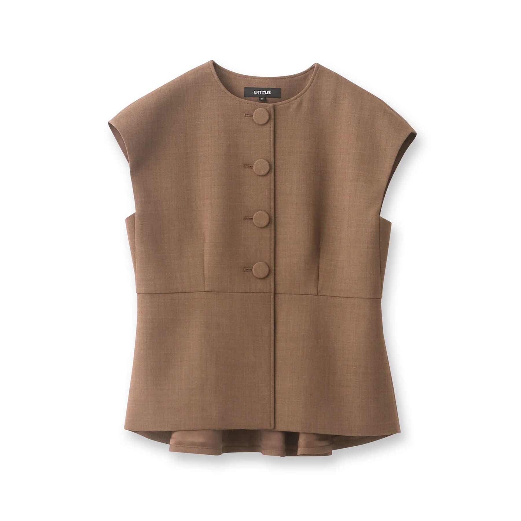 UNTITLED「【セットアップ可能/ジレとしてもオススメ！】ストレッチペプラムトップス」|シャツ・ブラウス|