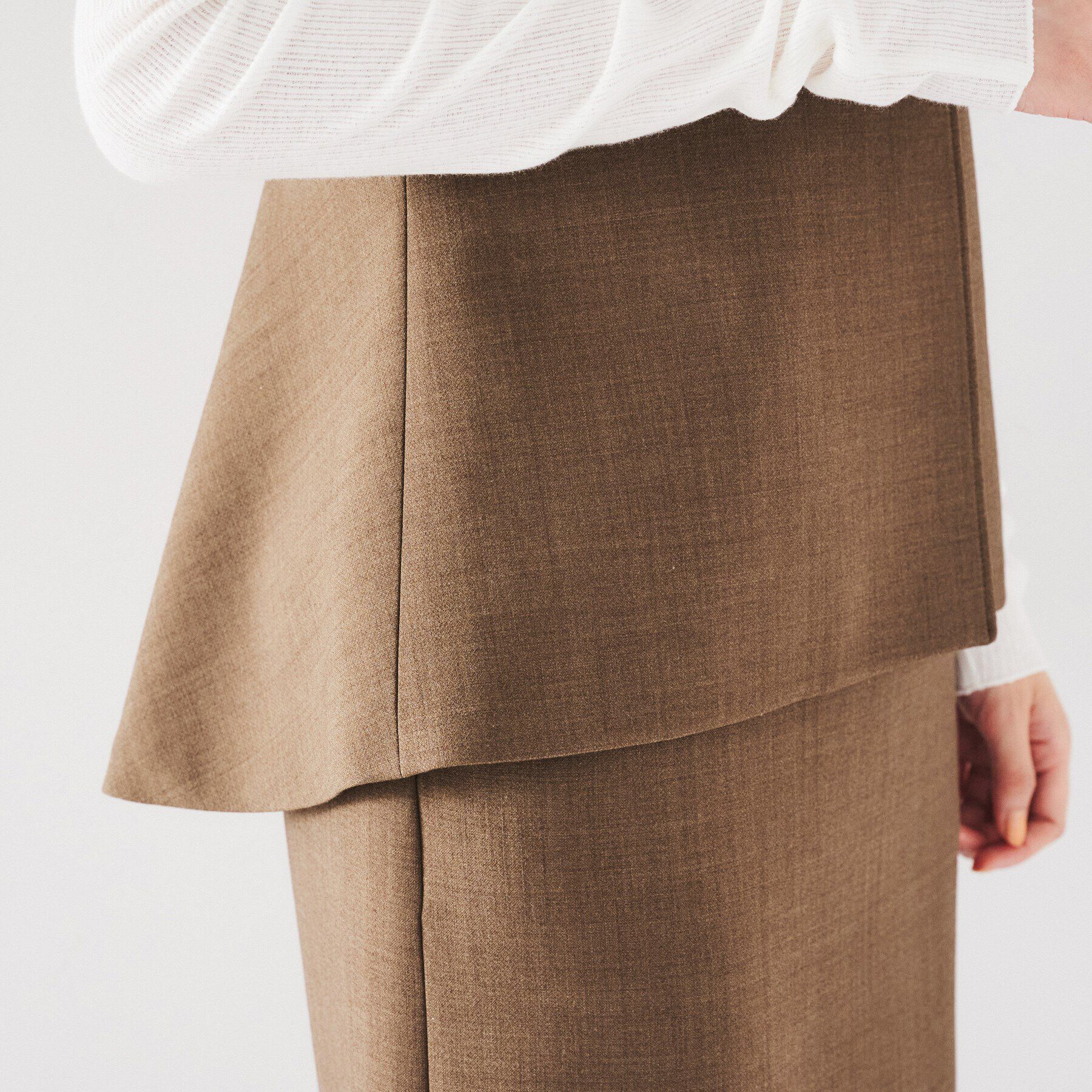 UNTITLED「【セットアップ可能/ジレとしてもオススメ！】ストレッチペプラムトップス」|シャツ・ブラウス|