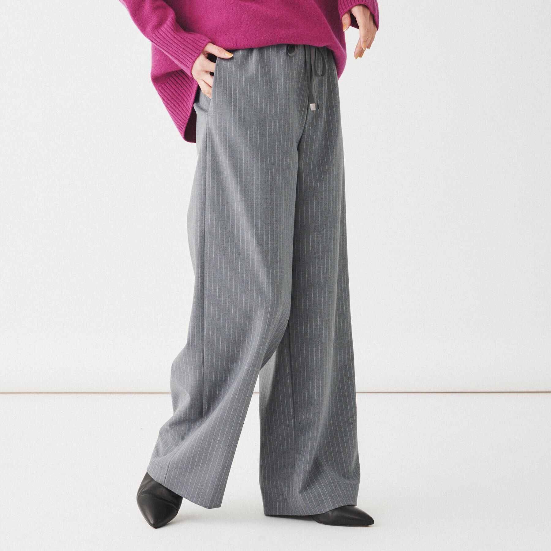 UNTITLED「【ウエストゴム/ワイド】ストライプイージーパンツ」|その他|