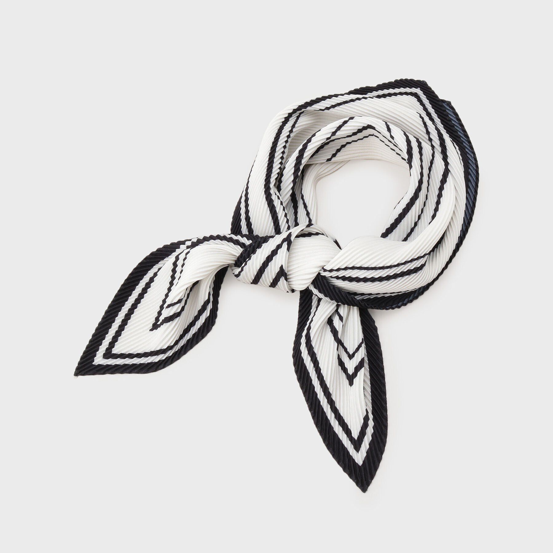 UNTITLED「ジオメトリックプリーツスカーフ」|バンダナ・スカーフ|オフホワイト(503