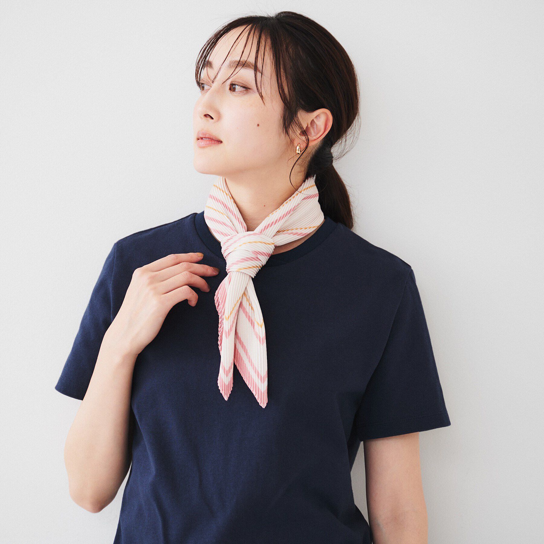 UNTITLED「ジオメトリックプリーツスカーフ」|バンダナ・スカーフ|