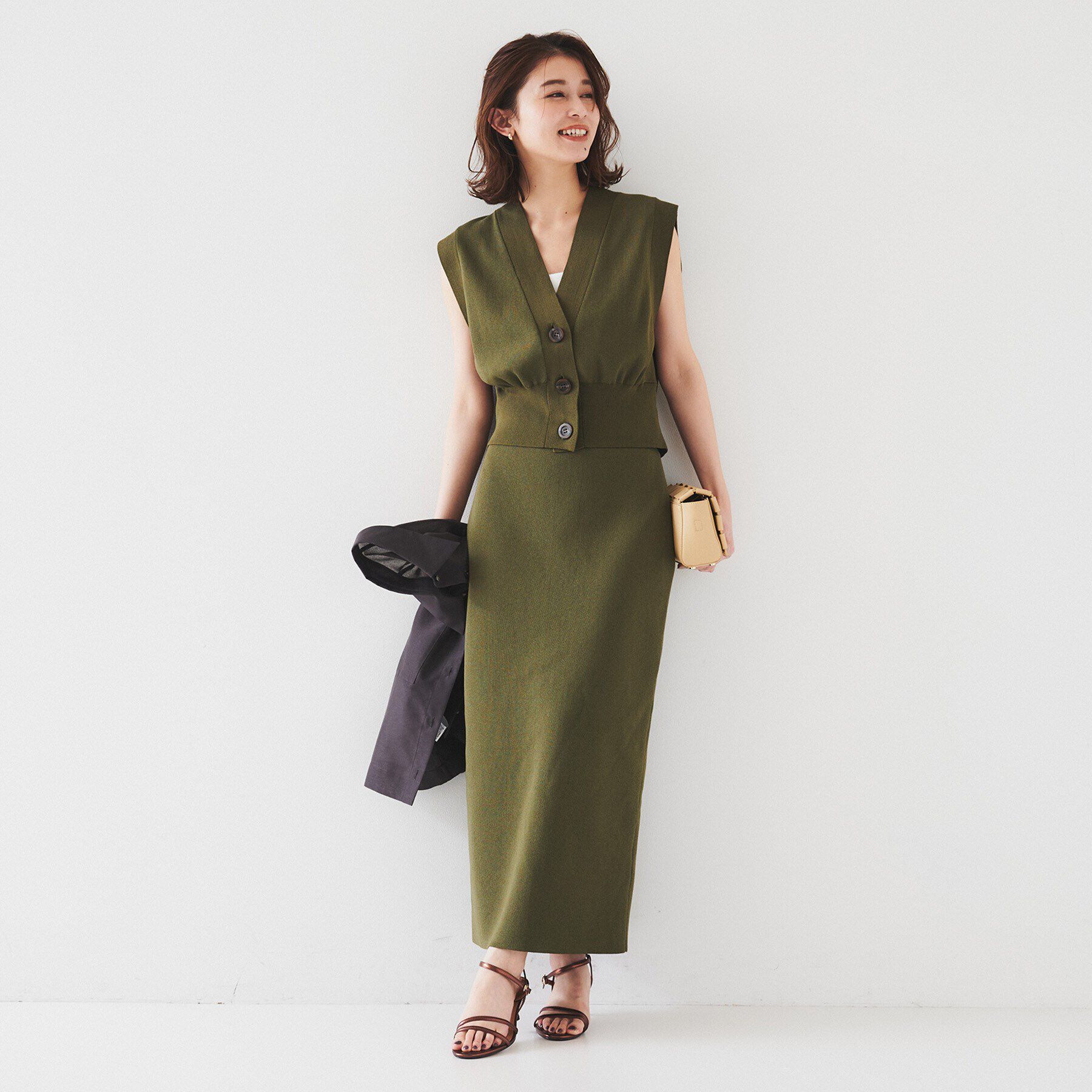 UNTITLED「【セットアップ可能】コンパクトニットベスト」|ニット・セーター|