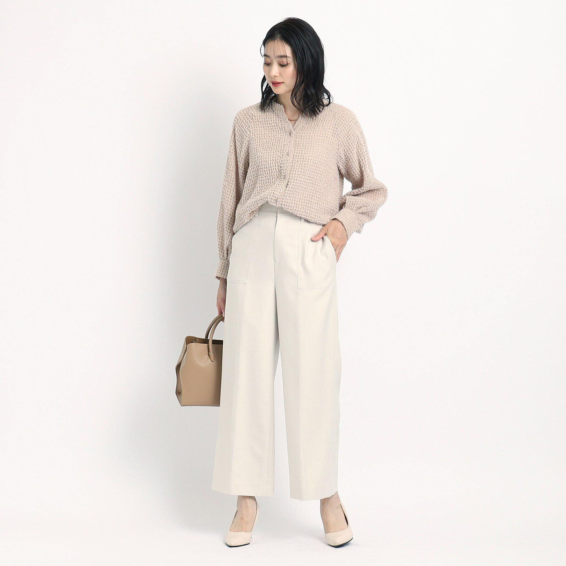 COUP DE CHANCE「【洗える／ストレートワイドのシルエット】カジュアルすぎない！キレイめカーゴ風パンツ」|その他|