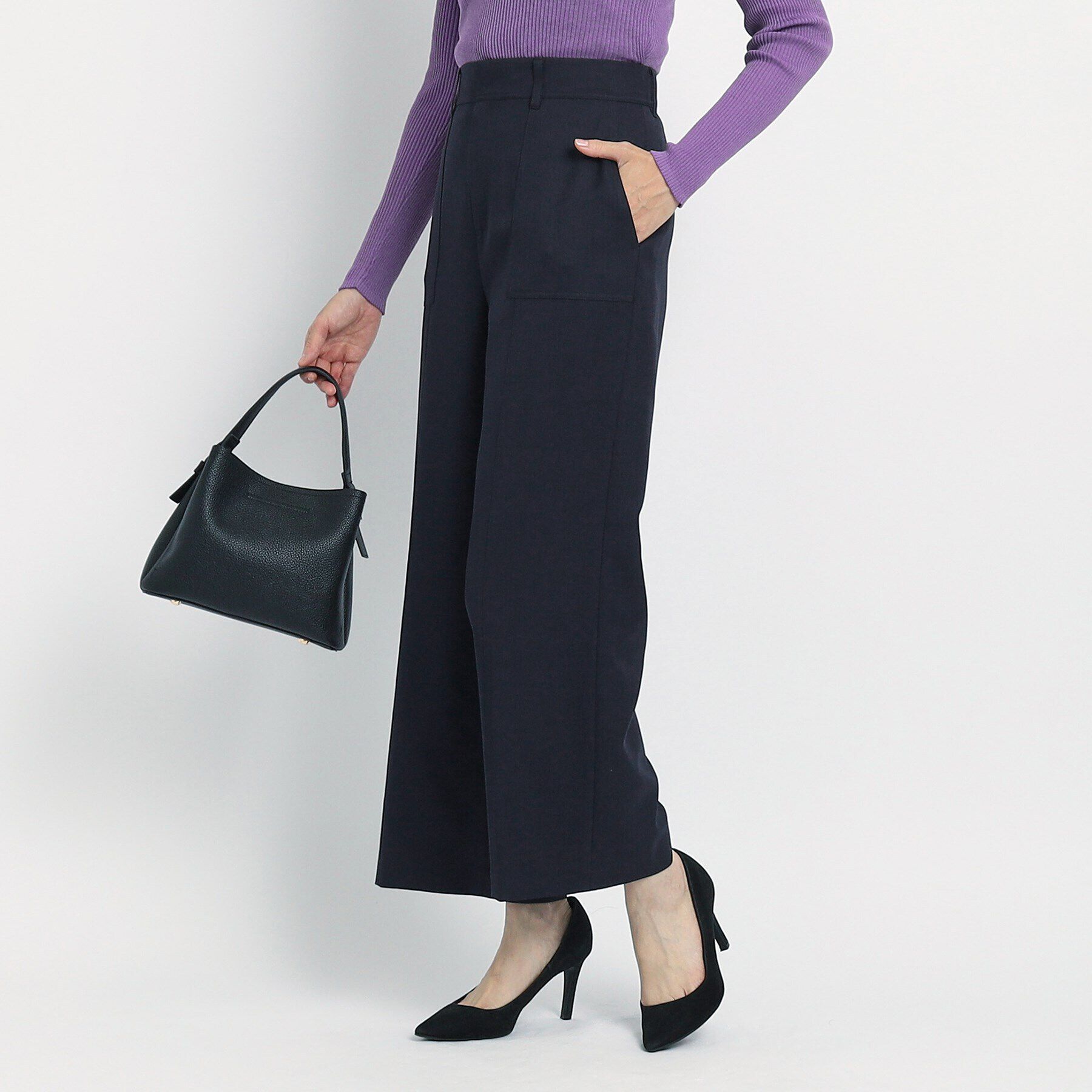 COUP DE CHANCE「【洗える／ストレートワイドのシルエット】カジュアルすぎない！キレイめカーゴ風パンツ」|その他|