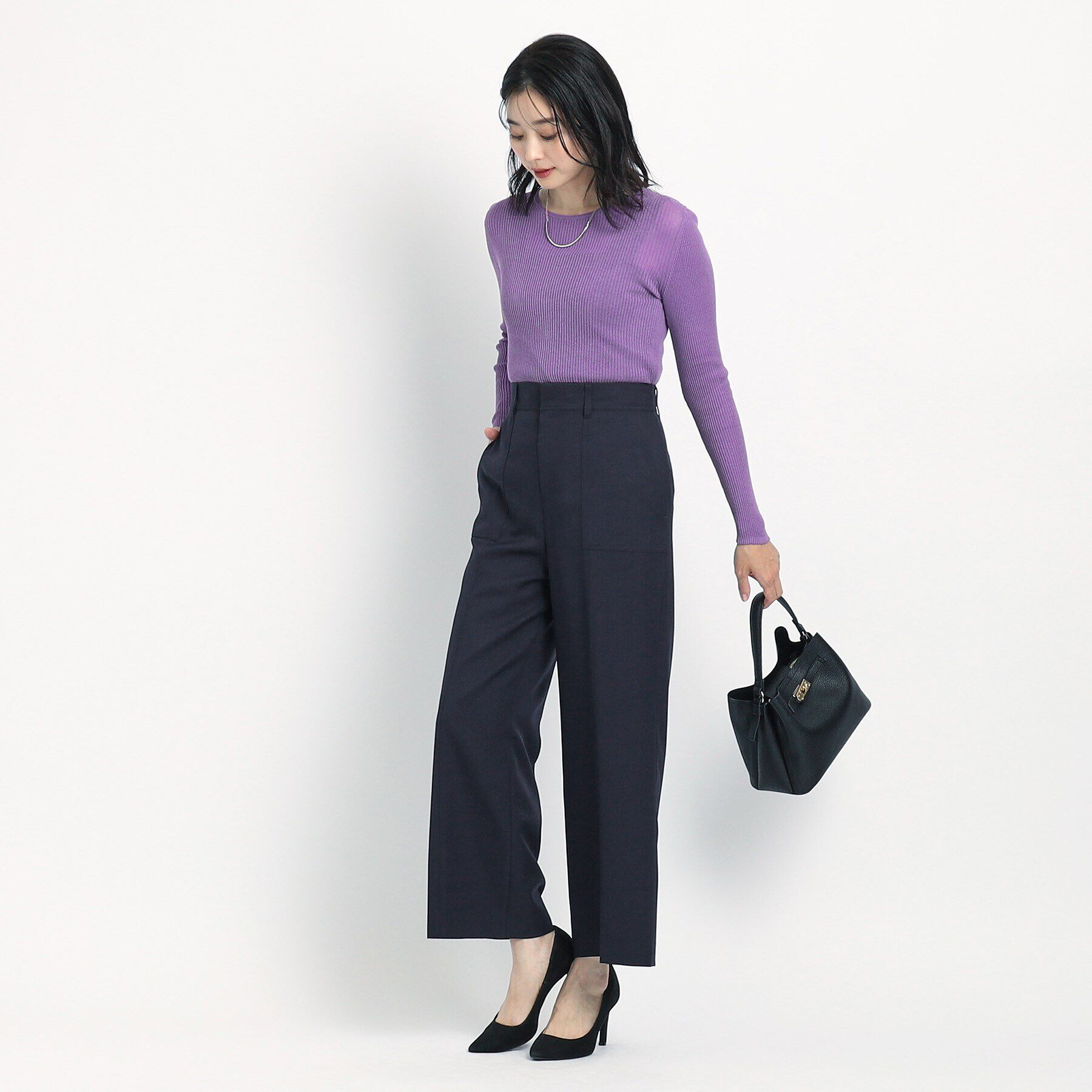 COUP DE CHANCE「【洗える／ストレートワイドのシルエット】カジュアルすぎない！キレイめカーゴ風パンツ」|その他|