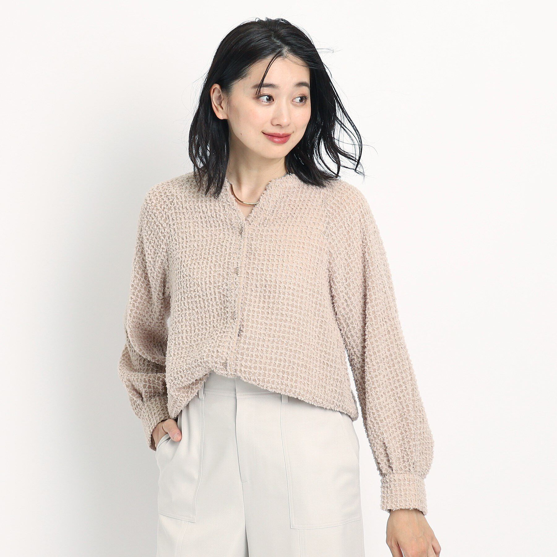 COUP DE CHANCE「【洗える】フェザーシフォンのブラウス」|シャツ・ブラウス|