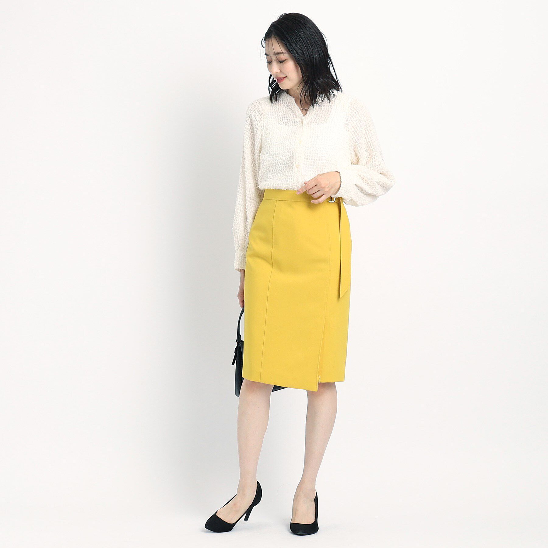 COUP DE CHANCE「【洗える】フェザーシフォンのブラウス」|シャツ・ブラウス|