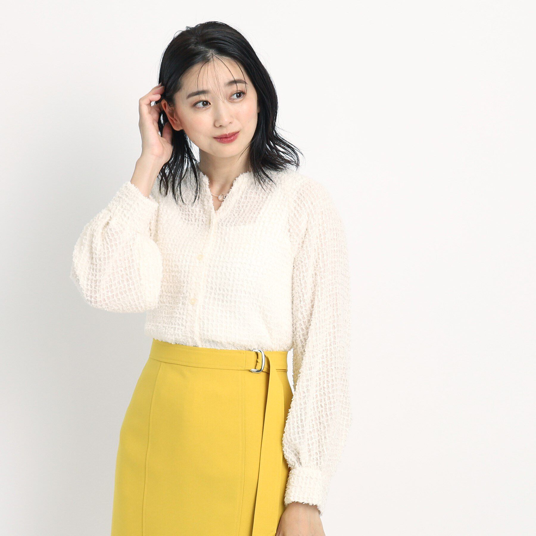 COUP DE CHANCE「【洗える】フェザーシフォンのブラウス」|シャツ・ブラウス|