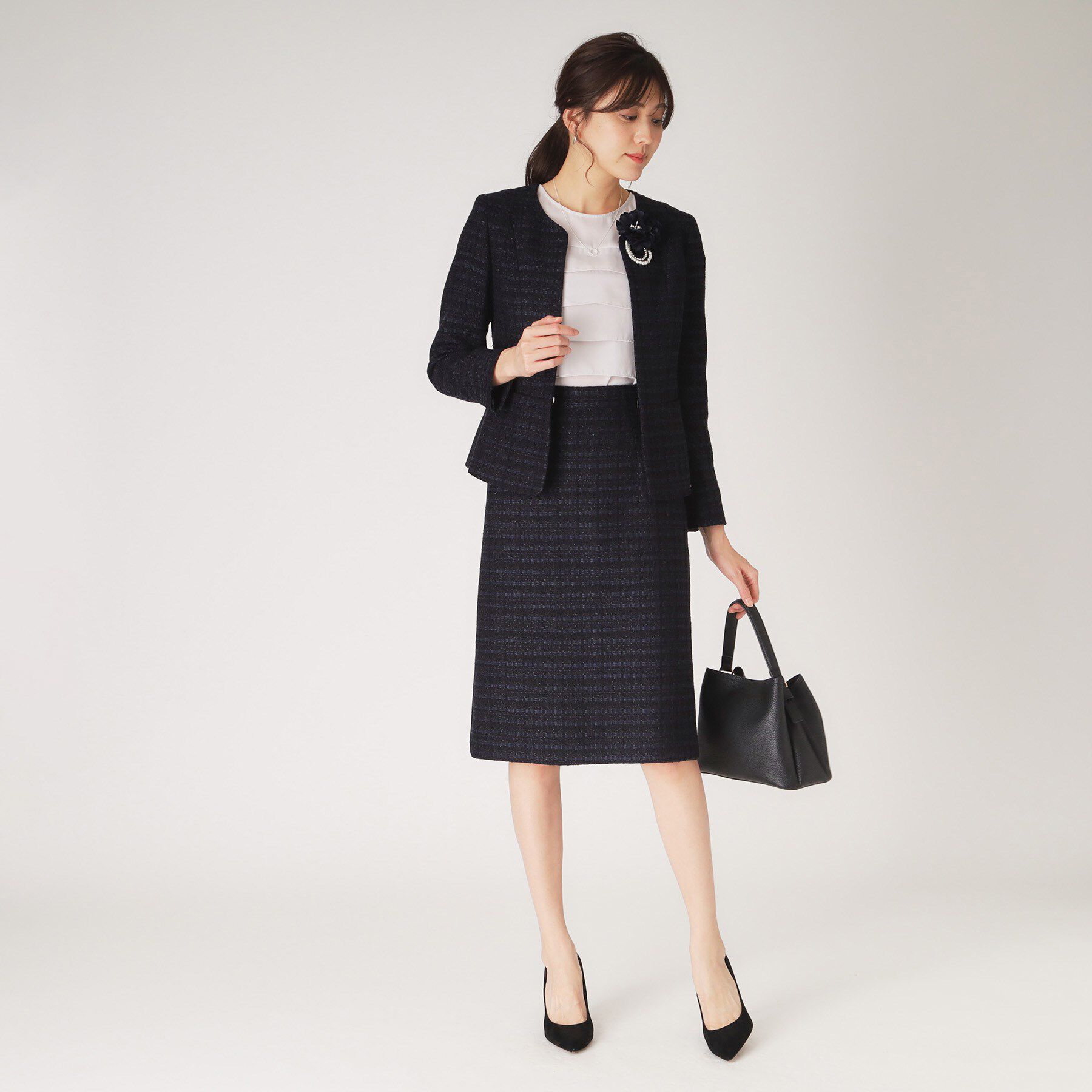 COUP DE CHANCE「【日本製】ファンシーツィードのセミAラインスカート」|スカート|