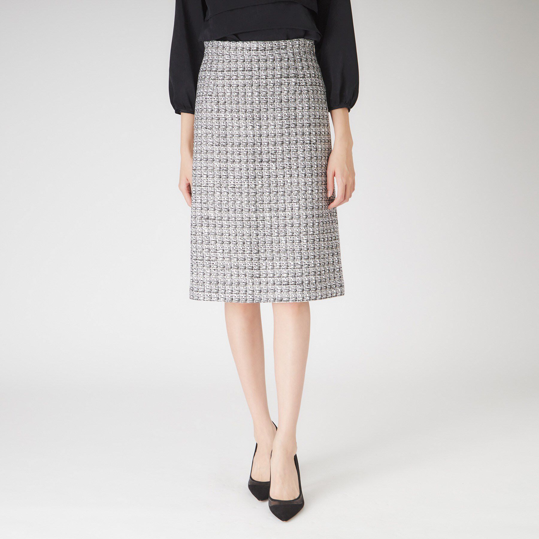 COUP DE CHANCE「【日本製】ファンシーツィードのセミAラインスカート」|スカート|