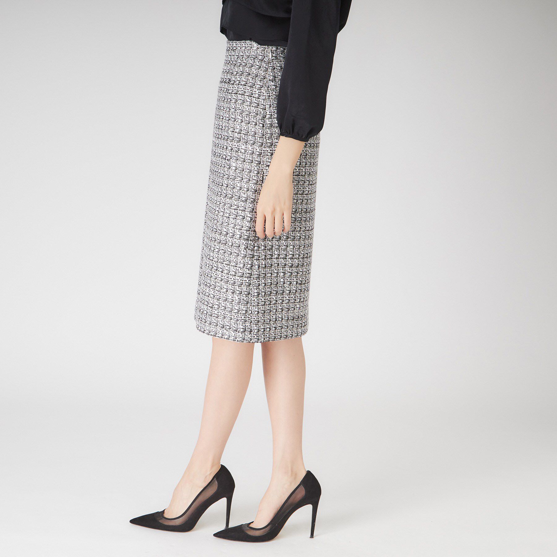 COUP DE CHANCE「【日本製】ファンシーツィードのセミAラインスカート」|スカート|