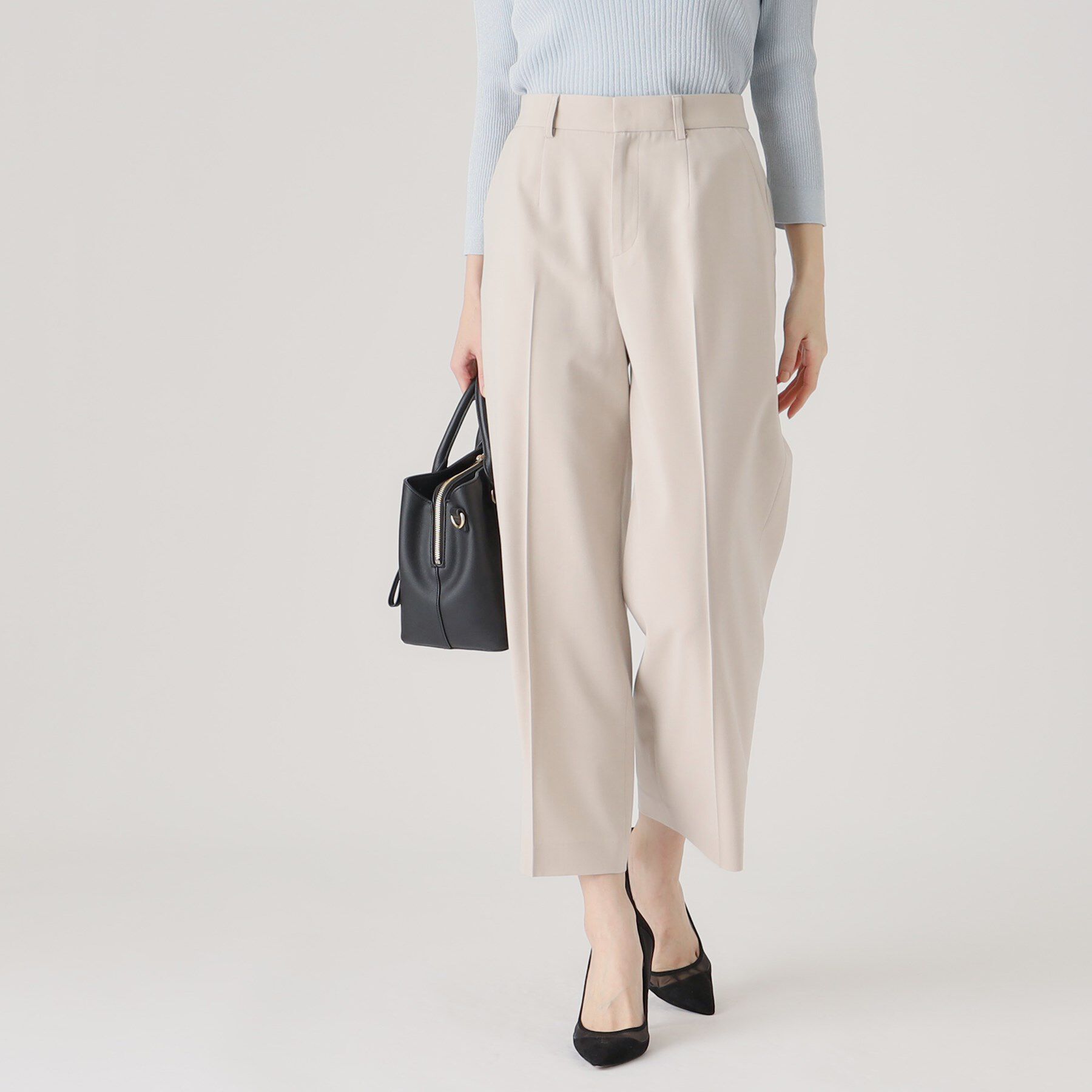 COUP DE CHANCE「【洗える／日本製】ストレートワイドパンツ」|その他|グレージュ(050)