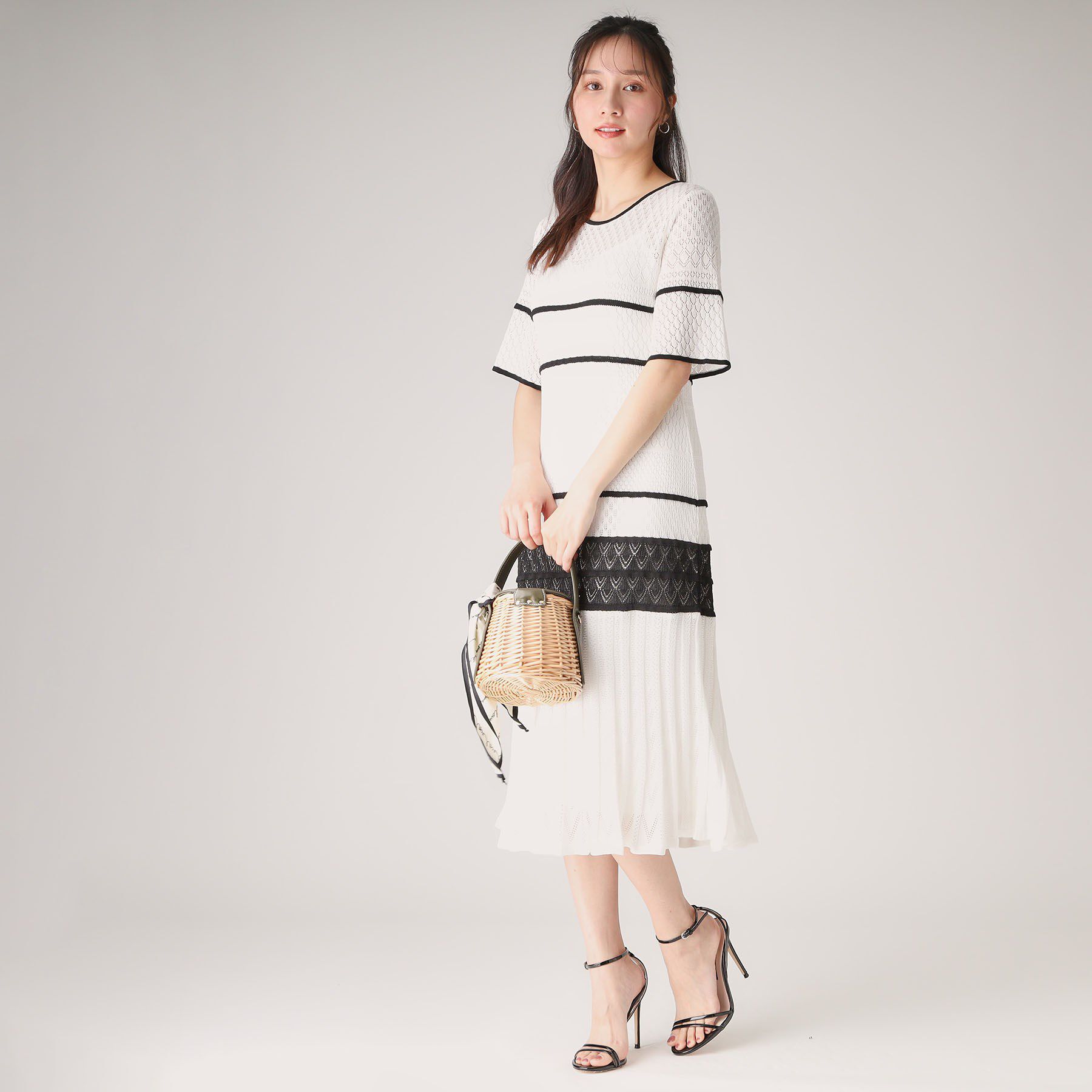 COUP DE CHANCE「【洗える／日本製】レース編みニットドレス」|ワンピース|