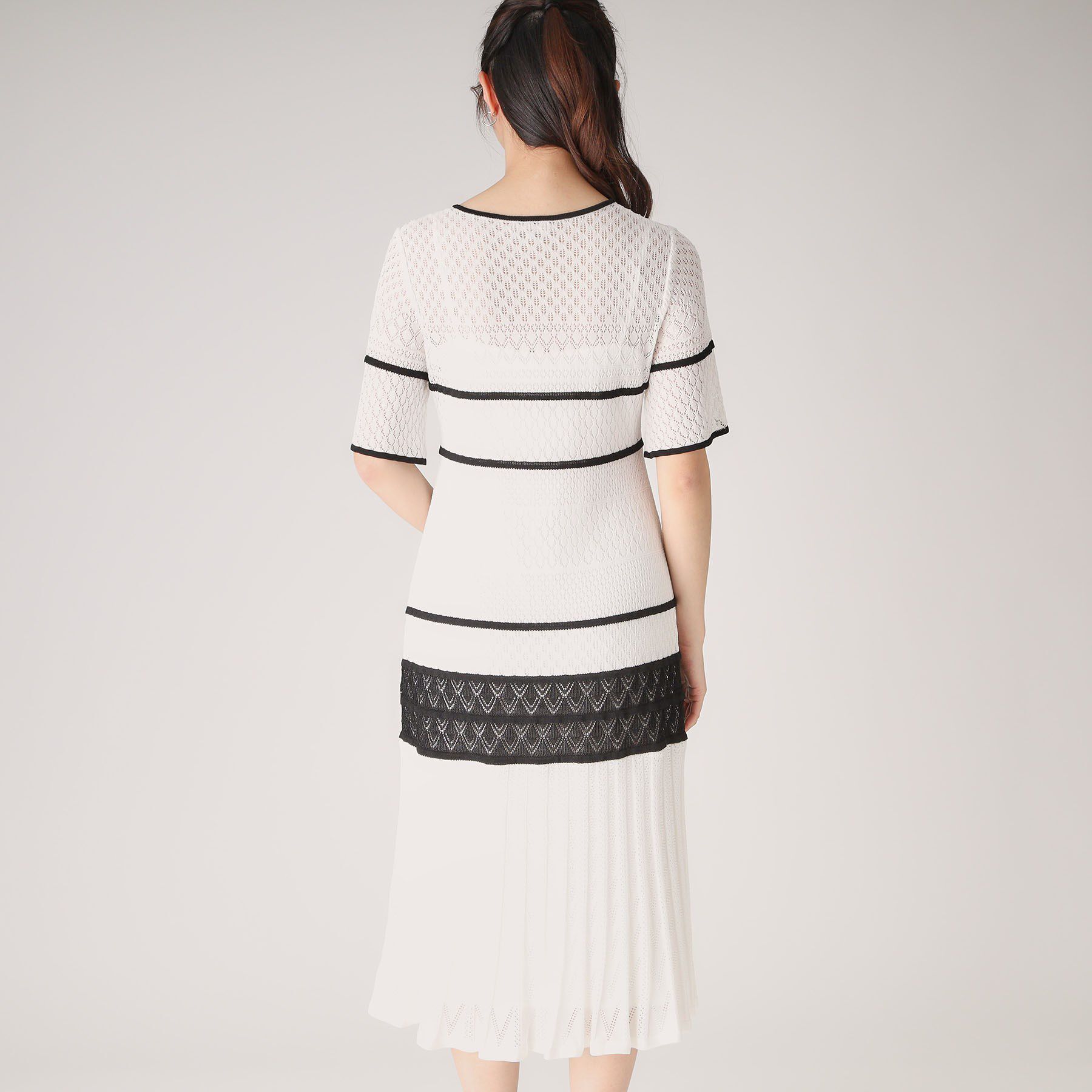 COUP DE CHANCE「【洗える／日本製】レース編みニットドレス」|ワンピース|