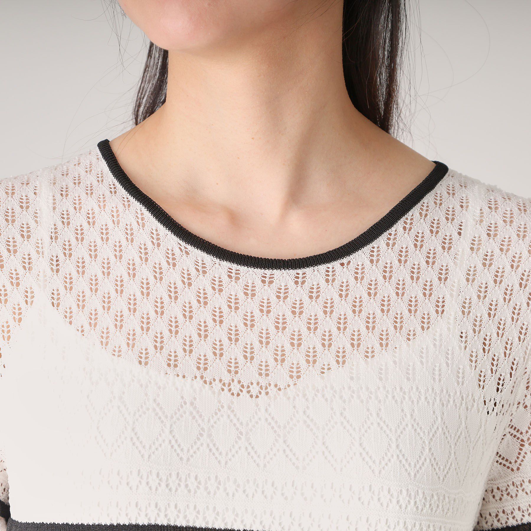 COUP DE CHANCE「【洗える／日本製】レース編みニットドレス」|ワンピース|