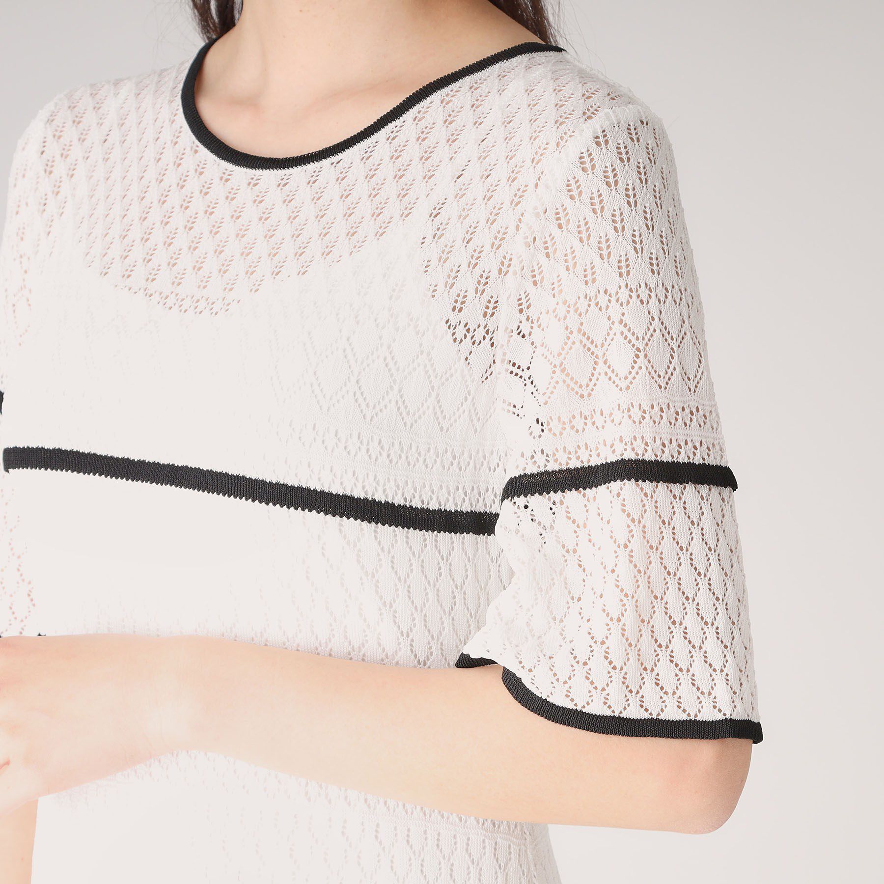 COUP DE CHANCE「【洗える／日本製】レース編みニットドレス」|ワンピース|