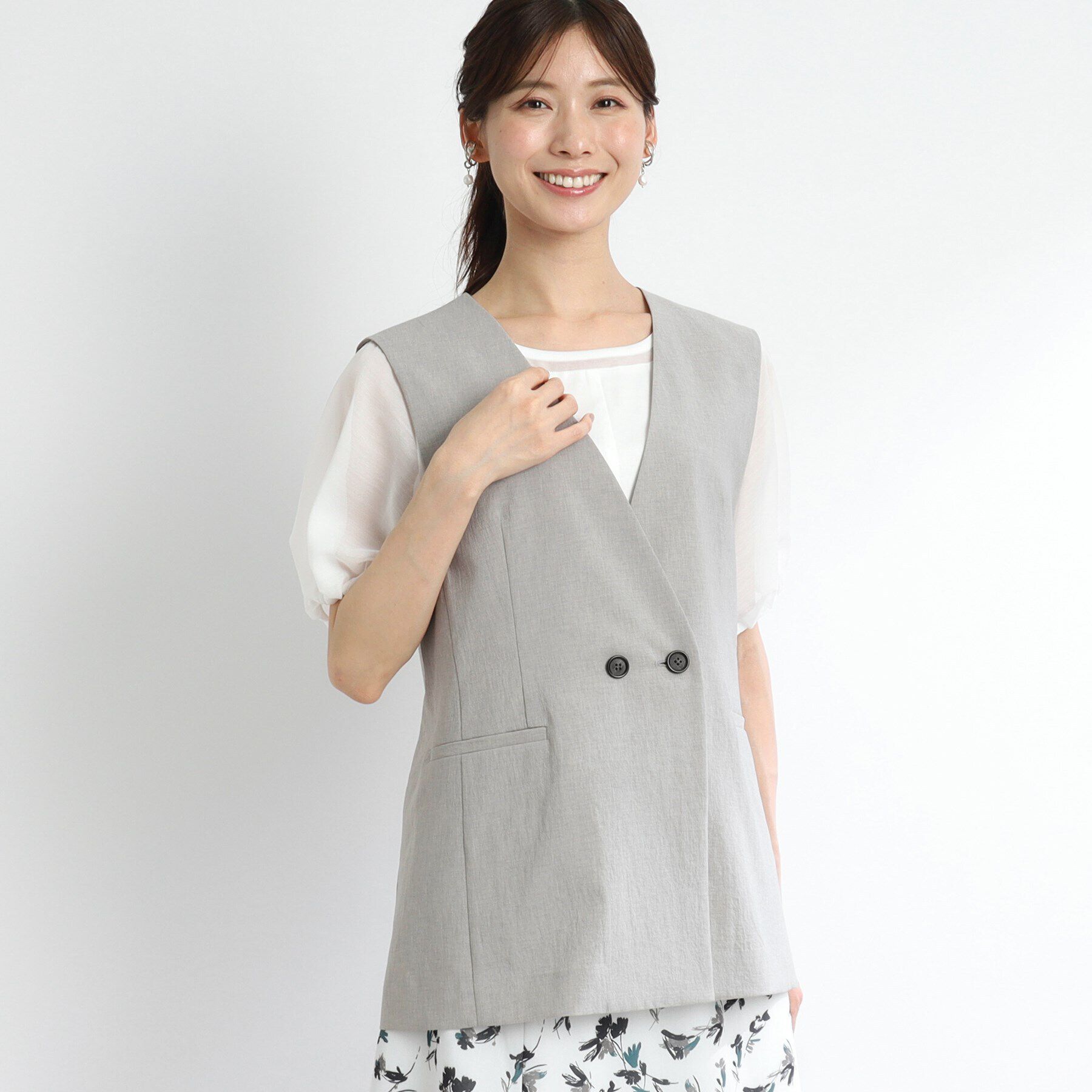 Reflect「【SALE／UVカット／接触冷感／洗える／シワになりにくい】涼しげサマージレ」|ベスト・ジレ|