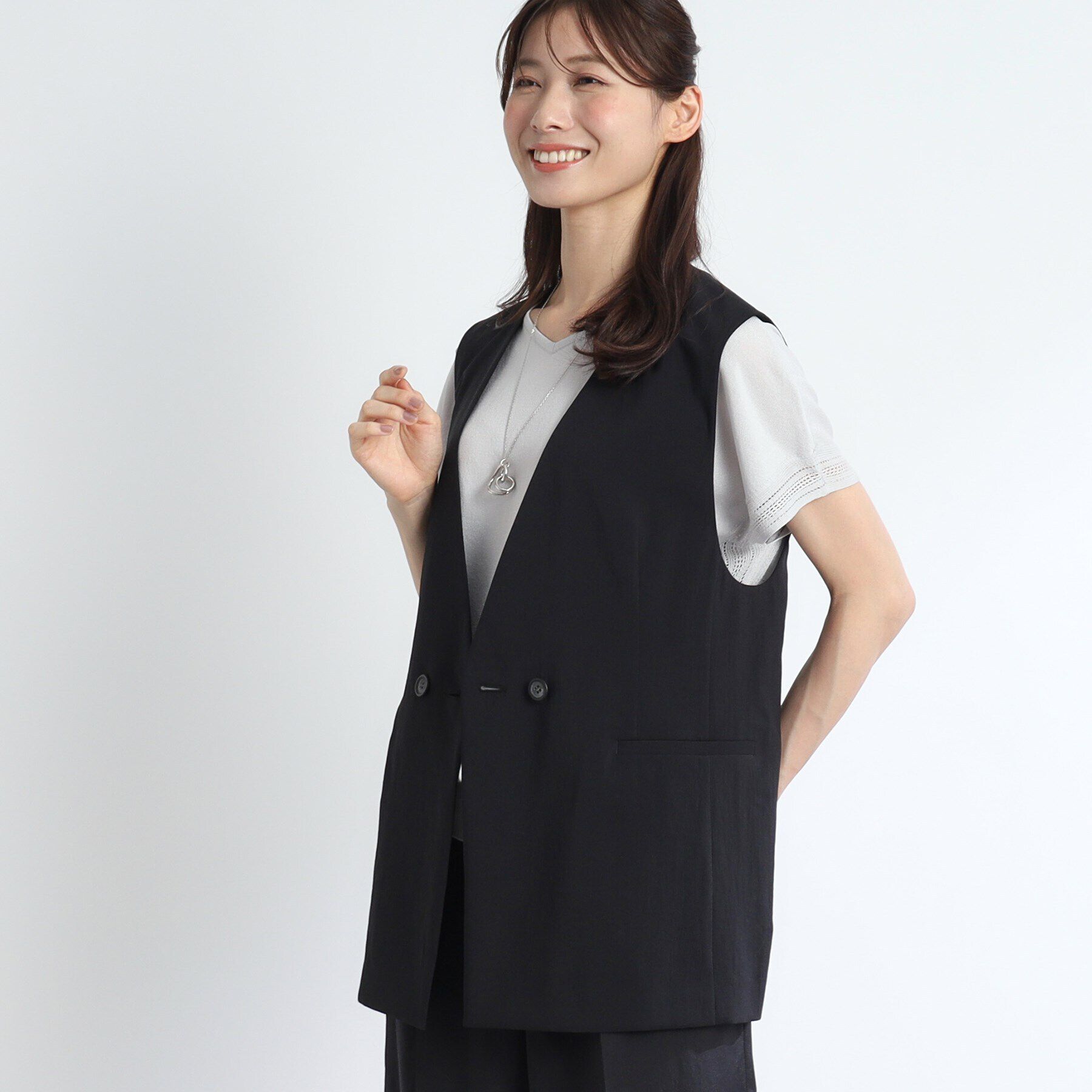 Reflect「【SALE／UVカット／接触冷感／洗える／シワになりにくい】涼しげサマージレ」|ベスト・ジレ|