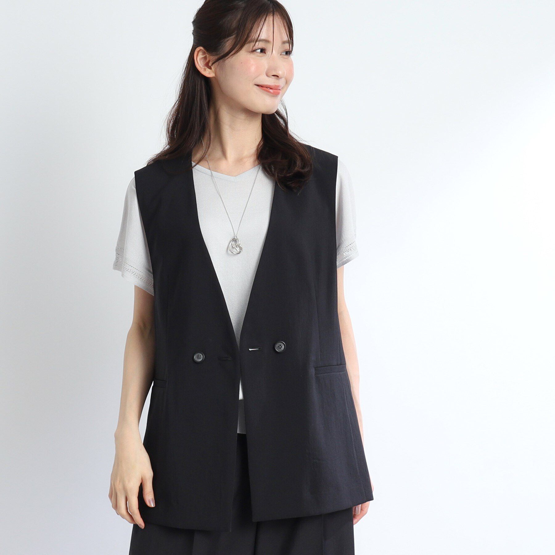 Reflect「【SALE／UVカット／接触冷感／洗える／シワになりにくい】涼しげサマージレ」|ベスト・ジレ|