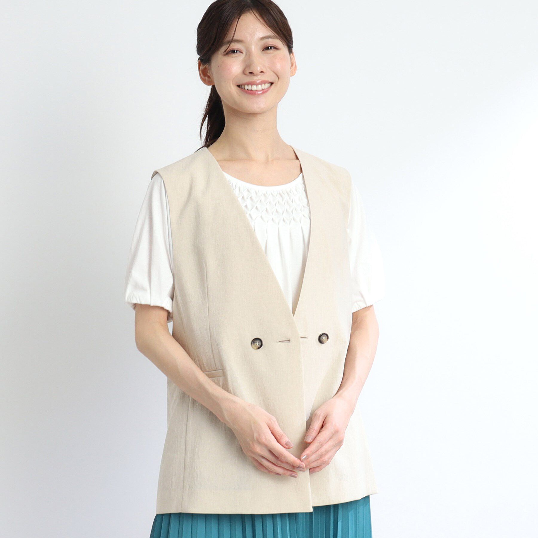 Reflect「【SALE／UVカット／接触冷感／洗える／シワになりにくい】涼しげサマージレ」|ベスト・ジレ|