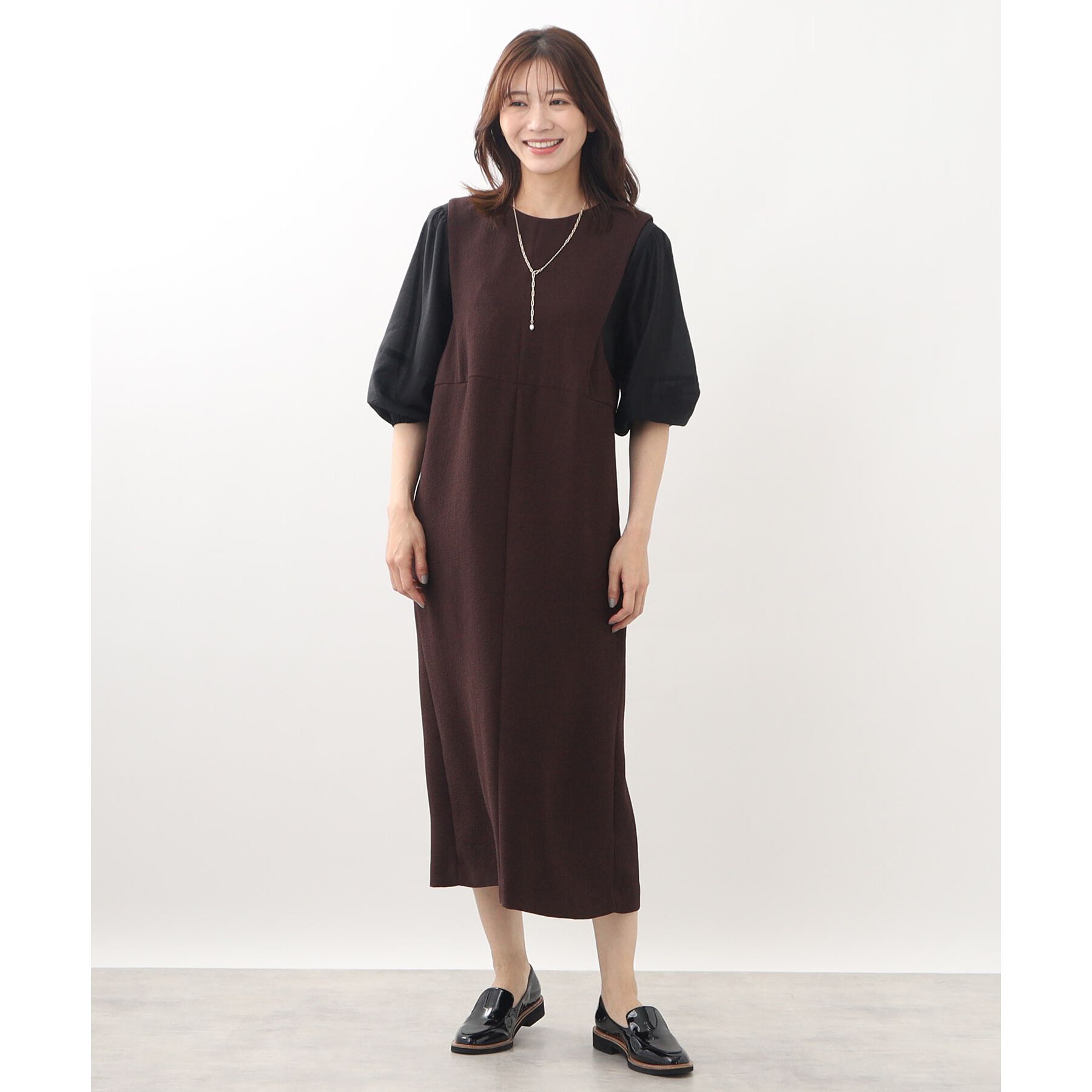 Reflect「【手洗い可／すっきり見え】大人ジャンパードレス」|ワンピース|